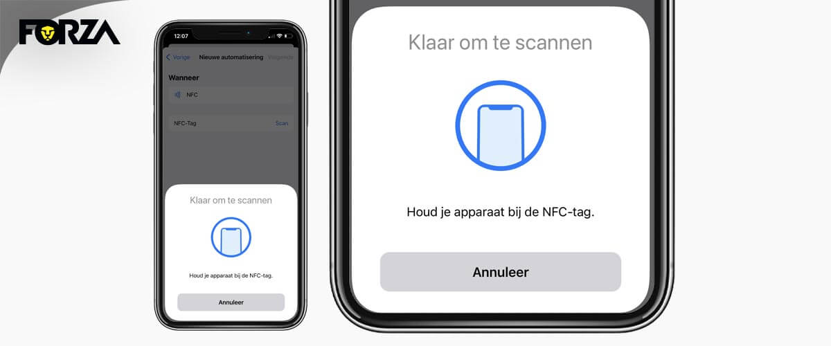 NFC op iPhone via opdrachten instellen