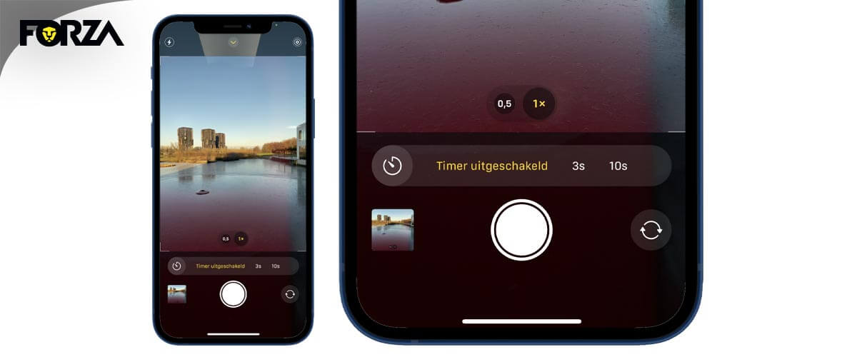 Timer instellen tijdens een foto