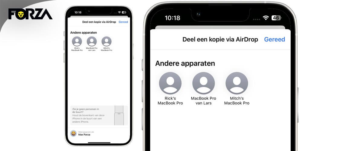 AirDrop iPhone stel je zo in