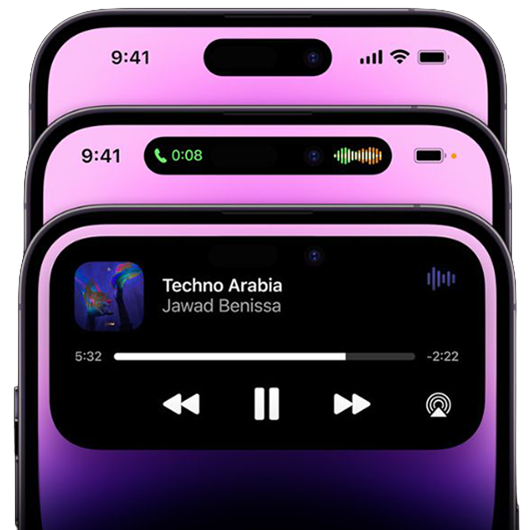 Dynamic Island (14 Pro en 14 Pro Max)