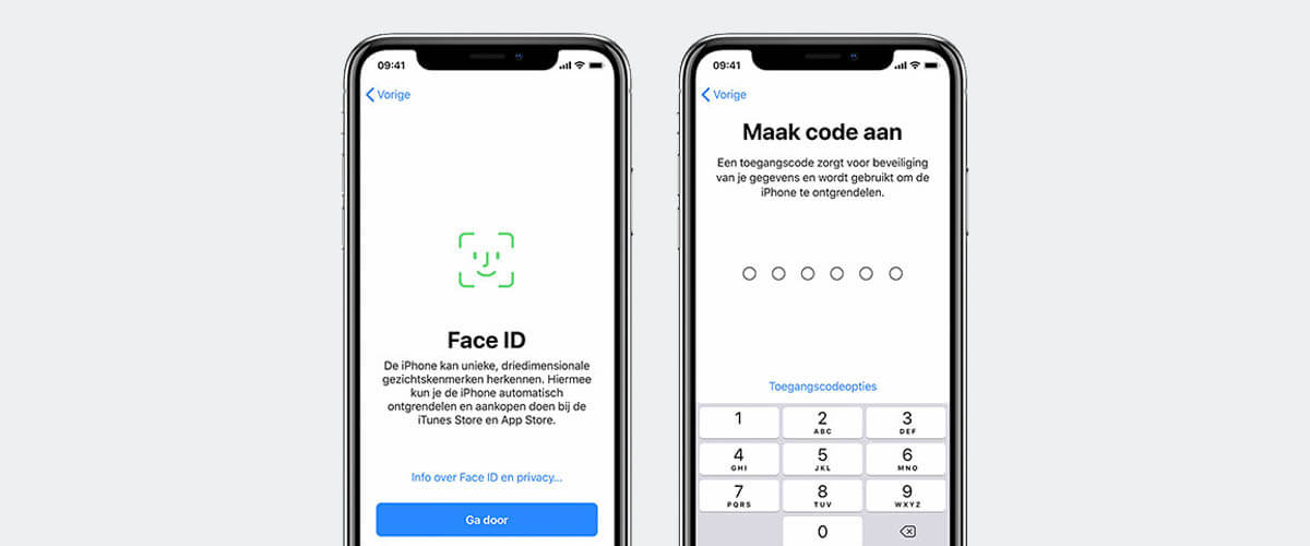 Touch ID of Face ID iPhone instellen