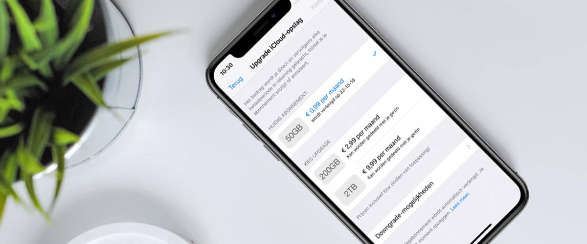 iCloud opslagruimte kopen
