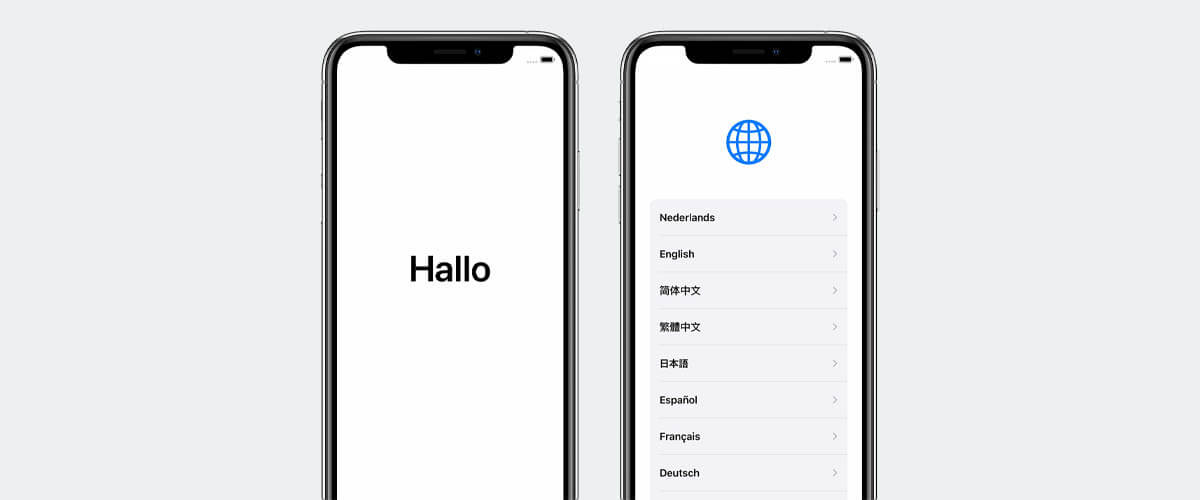 Land en taal iPhone instellen