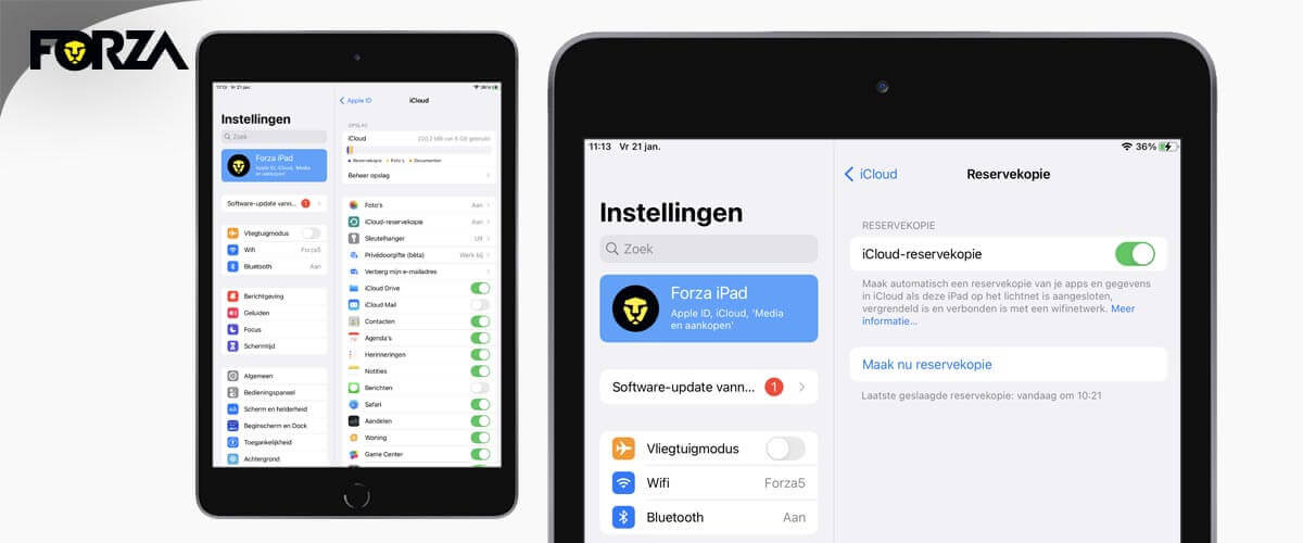 iPad leegmaken reservekopie