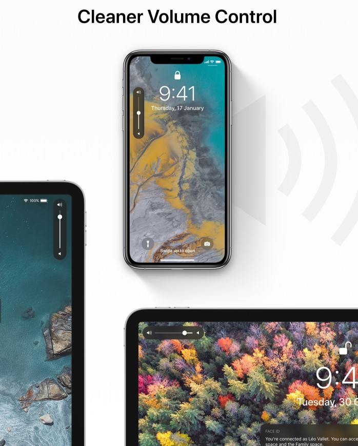Volume control iOS 13