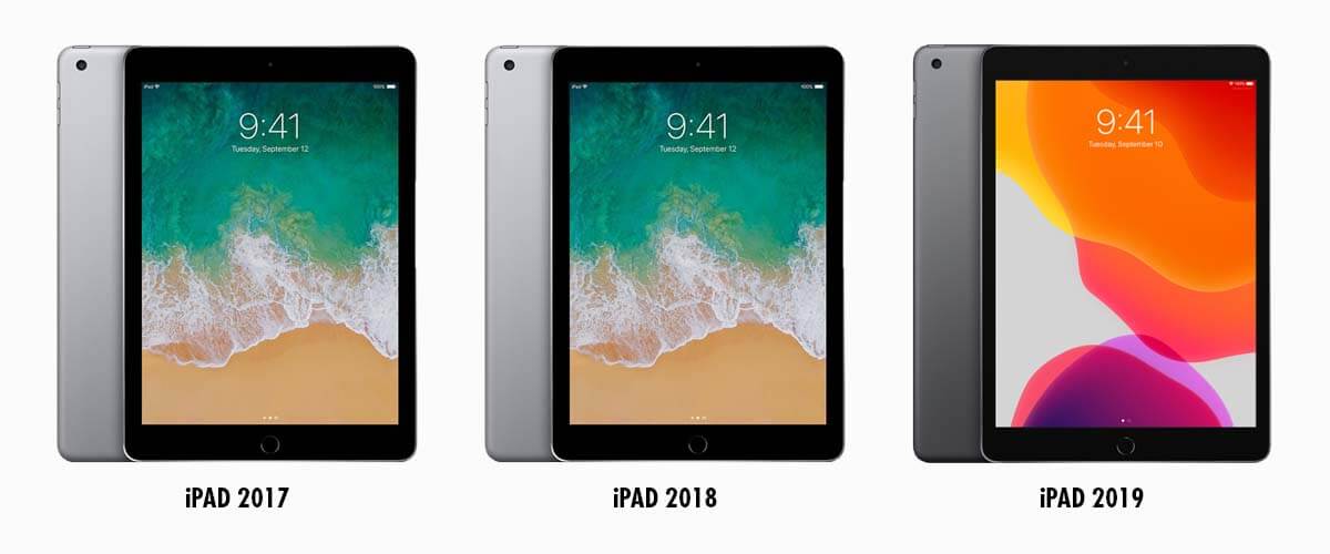 iPad 2017, iPad 2018 en iPad 2019