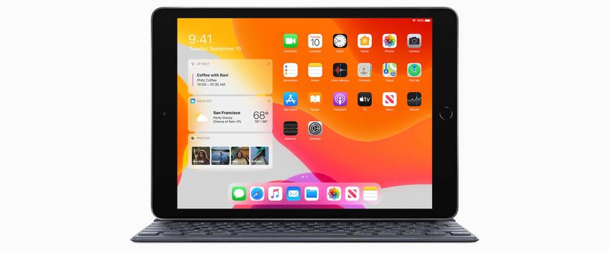 10.2 inch beeldscherm en toetsenbord iPad 2019