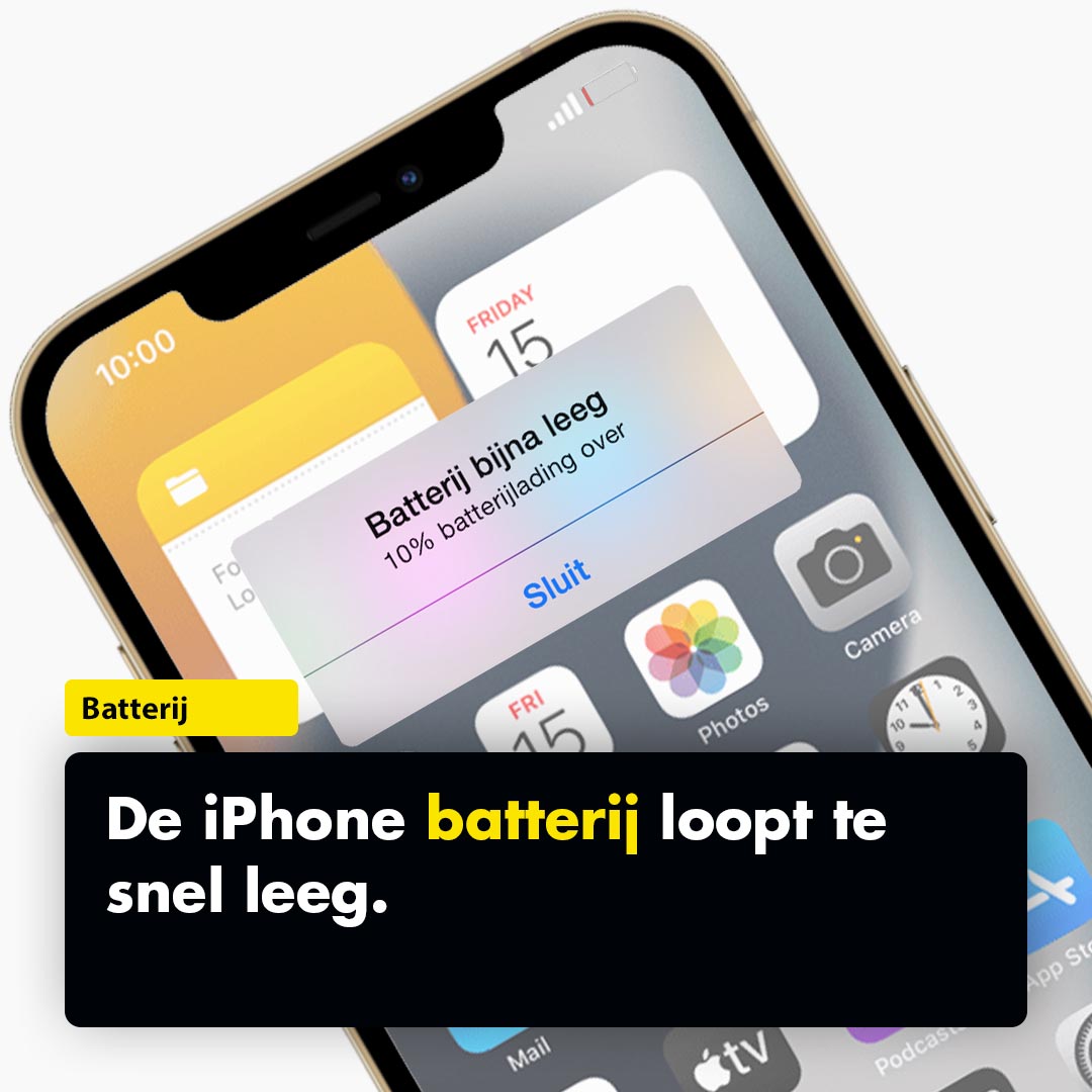 iPhone batterij loopt snel leeg