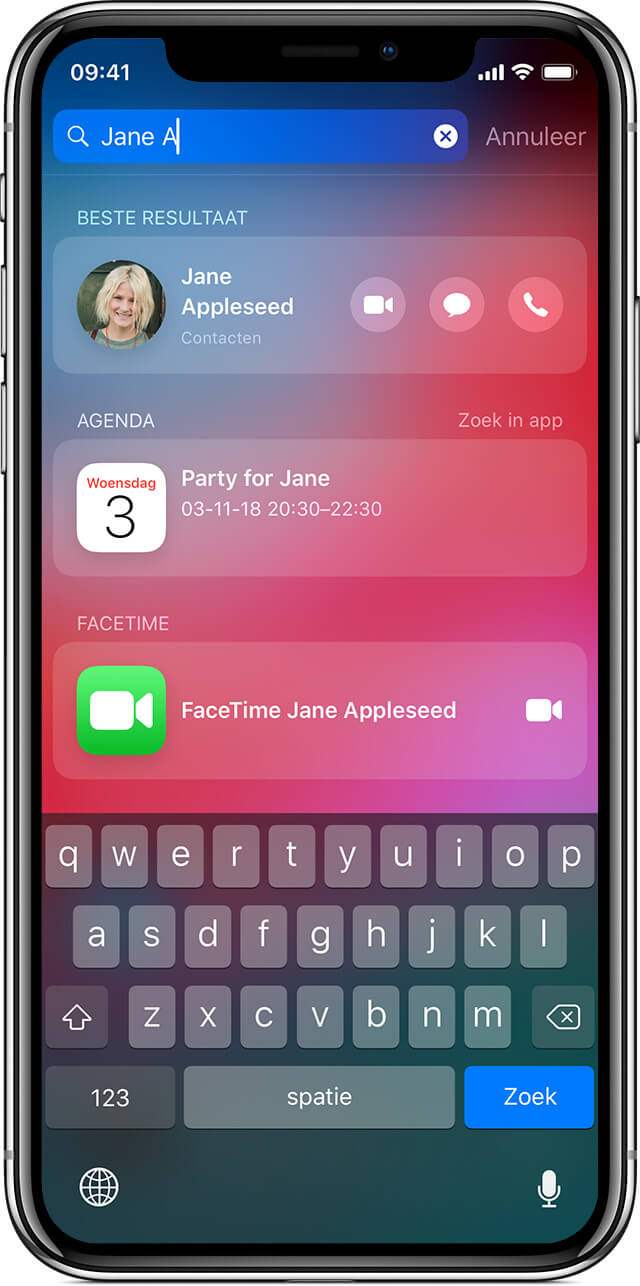 iPhone X zoeken