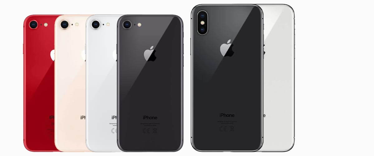 Achterkant iPhone 8 en iPhone X