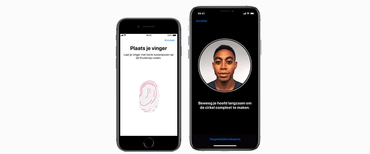 Ontgrendelen Touch ID en Face ID