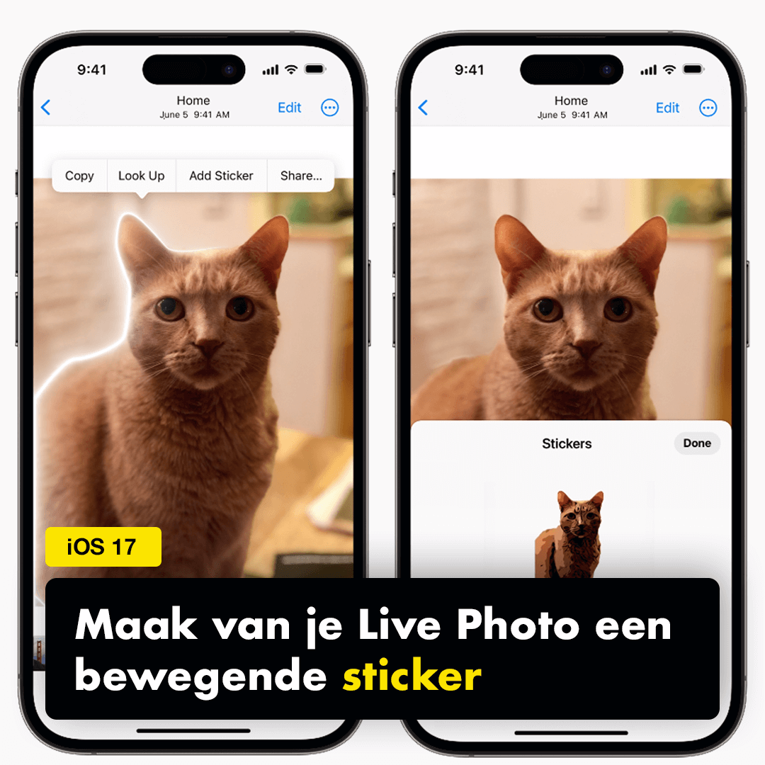 wanneer komt ios 17 uit stickers